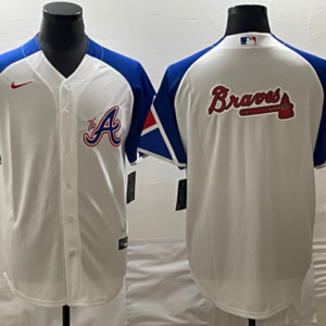 MLB Braves Blank White 2023 City Connect Nike Cool Base Men Jersey