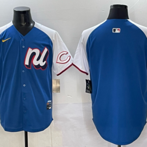 MLB Reds Blank Blue Alternate 2025 All Star Nike Cool Base Men Jersey