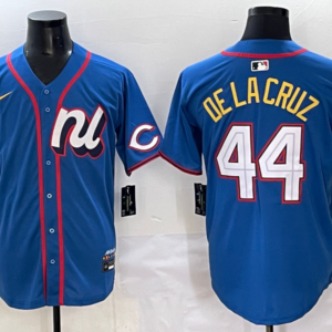 MLB Reds 44 De La Cruz Blue National League 2025 All Star Nike Cool Base Men Jersey