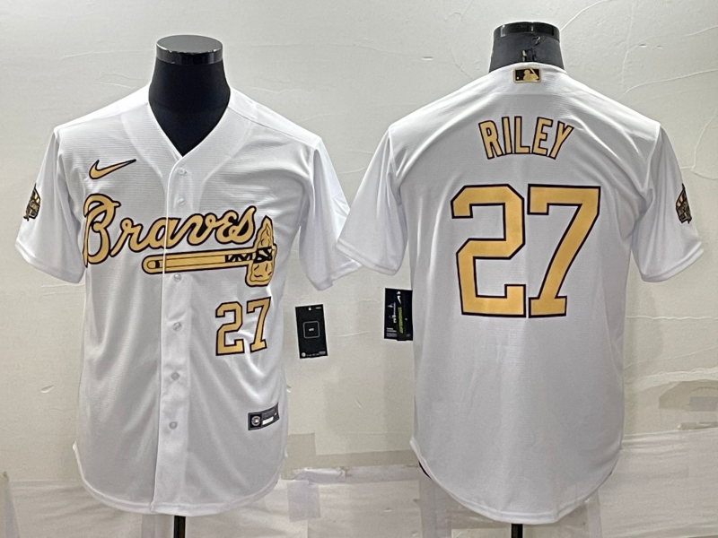MLB Braves 27 Riley White 2022 All-Star Nike Cool Base Men Jersey