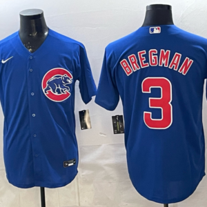 Chicago Cubs  3  Alex Bregman Blue Cool Base Men Jersey