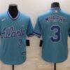 MLB Braves 3 Dale Murphy Blue Throwback Men Jersey