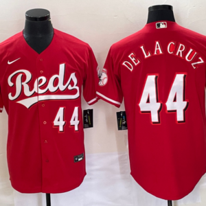 MLB Reds 44 Elly De La Cruz  Red Nike Cool Base Men Jersey