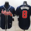 MLB Braves 8 Rosario Navy Nike Cool Base Men Jersey