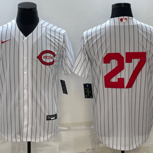 MLB Reds 27 White 2022 Field of Dreams Nike Cool Base Men Jersey