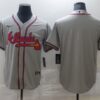MLB Braves Blank Grey Nike Cool Base Men Jersey