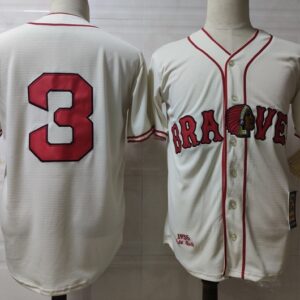 MLB Braves 3 Dale Murphy Cream Cool Base Men Jersey(without name)