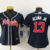 MLB Braves 13 Ronald Acuna Jr. Nave 2020 Nike Cool Base Women Jersey