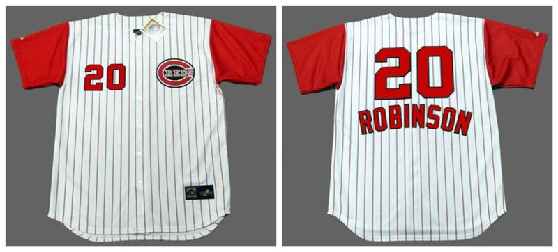 MLB Reds 20 Frank Robinson White 1960's Throwback Men Jersey