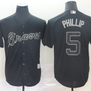 MLB Braves 5 Freddie Freeman Phillip Black 2019 Players Weekend Player Men Jersey