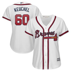 MLB Braves 60 Dallas Keuchel White Cool Base Women Jersey