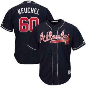 MLB Braves 60 Dallas Keuchel Navy Cool Base Men Jersey