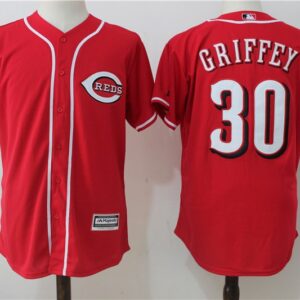 MLB Reds 30 Ken Griffey Jr Red Cool Base Men Jersey