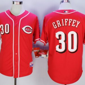 MLB Reds 30 Ken Griffey Red Cool Base Men Jersey
