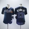 MLB Braves 13 Ronald Acuna Jr. Navy Flexbase Men Jersey