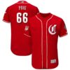 MLB Reds 66 Yasiel Puig Red 2019 Spring Training Flex Base Men Jersey