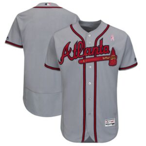 MLB Braves Blank Gray 2018 Mother's Day Flexbase Men Jersey