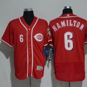 MLB Reds 6 Billy Hamilton Red Flexbase Men Jersey