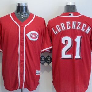 MLB Reds 21 Michael Lorenzen Red New Cool Base Men Jersey