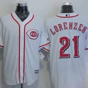MLB Reds 21 Michael Lorenzen White New Cool Base Men Jersey