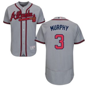 MLB Braves 3 Dale Murphy Gray Flexbase Men Jersey