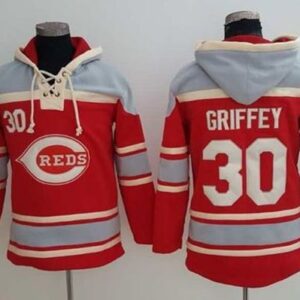 MLB Reds 30 Ken Griffey Red Men Sweatshirt