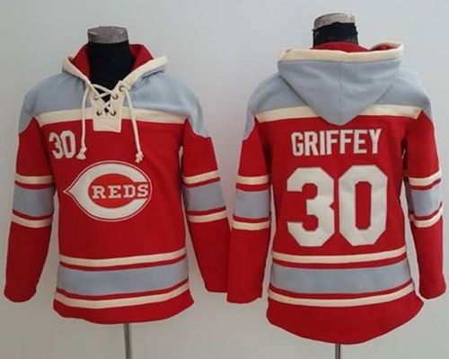 MLB Reds 30 Ken Griffey Red Men Sweatshirt
