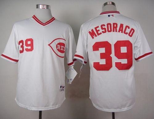 MLB Reds 39 Devin Mesoraco White 1990 Turn Back The Clock Men Jersey