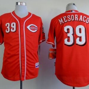 MLB Reds 39 Devin Mesoraco Red Cool Base Men Jersey
