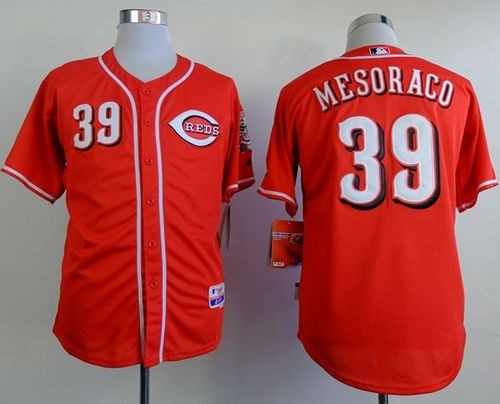 MLB Reds 39 Devin Mesoraco Red Cool Base Men Jersey