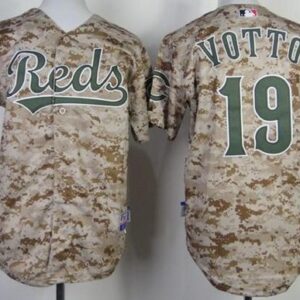 MLB Reds 19 Joey Votto Camo Cool Base Youth Jersey