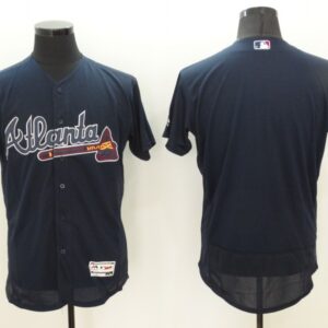 MLB Braves Blank Blue Flexbase Men Jersey