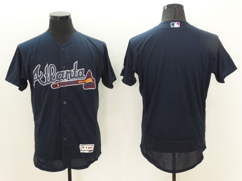 MLB Braves Blank Blue Flexbase Men Jersey