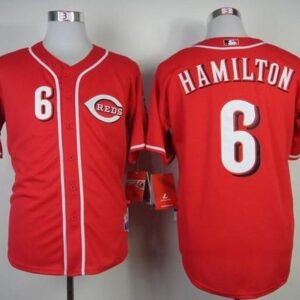 MLB Reds 6 Billy Hamilton Red Cool Base Men Jersey