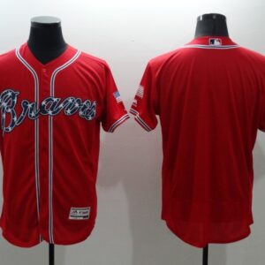 MLB Braves Blank Red Flexbase Men Jersey
