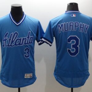 MLB Braves 3 Dale Murphy Blue Flexbase Men Jersey