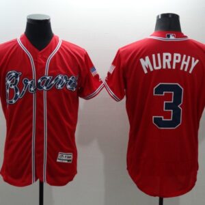 MLB Braves 3 Dale Murphy Red Flexbase Men Jersey