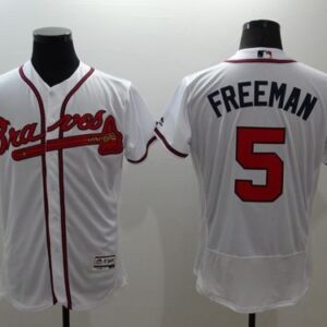 MLB Braves 5 Freddie Freeman White Flexbase Men Jersey