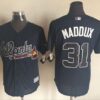 MLB Braves 31 Greg Maddux Blue New Cool Base Men Jersey