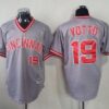 MLB Reds 19 Joey Votto Grey 1991 Turn Back The Clock Men Jersey