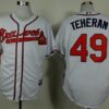 MLB Braves 49 Julio Teheran White Cool Base Men Jersey
