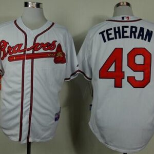 MLB Braves 49 Julio Teheran White Cool Base Men Jersey