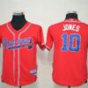 MLB Braves 10 Chipper Jones Red Cool Base Youth Jersey