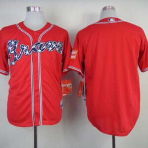 MLB Braves Blank Red Men Jersey