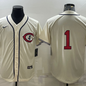 MLB Cubs 1 Cream 2022 Field of Dreams Nike Cool Base Men Jersey