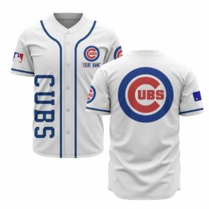 MLB Chicago Cubs White Baseball Customized Men Jersey