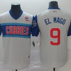 MLB Chicago Cubs 9 Javier Baez El Mago 2019 Little League Classic Men Jersey