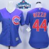 MLB Cubs 44 Anthony Rizzo Royal 2016 World Series Champions New Cool Base Women Jersey
