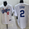 Los Angeles Dodgers x One Piece 2 Zoro White Men Jersey