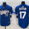 Los Angeles Dodgers 17 Ohtani New Blue Cool Base Men Jersey